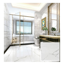 New Model Carrara White  Porcelain Tile  Flooring Carrara Marble Effect Porcelain Tile  Wall And Floor Porcelain Glossy Tile